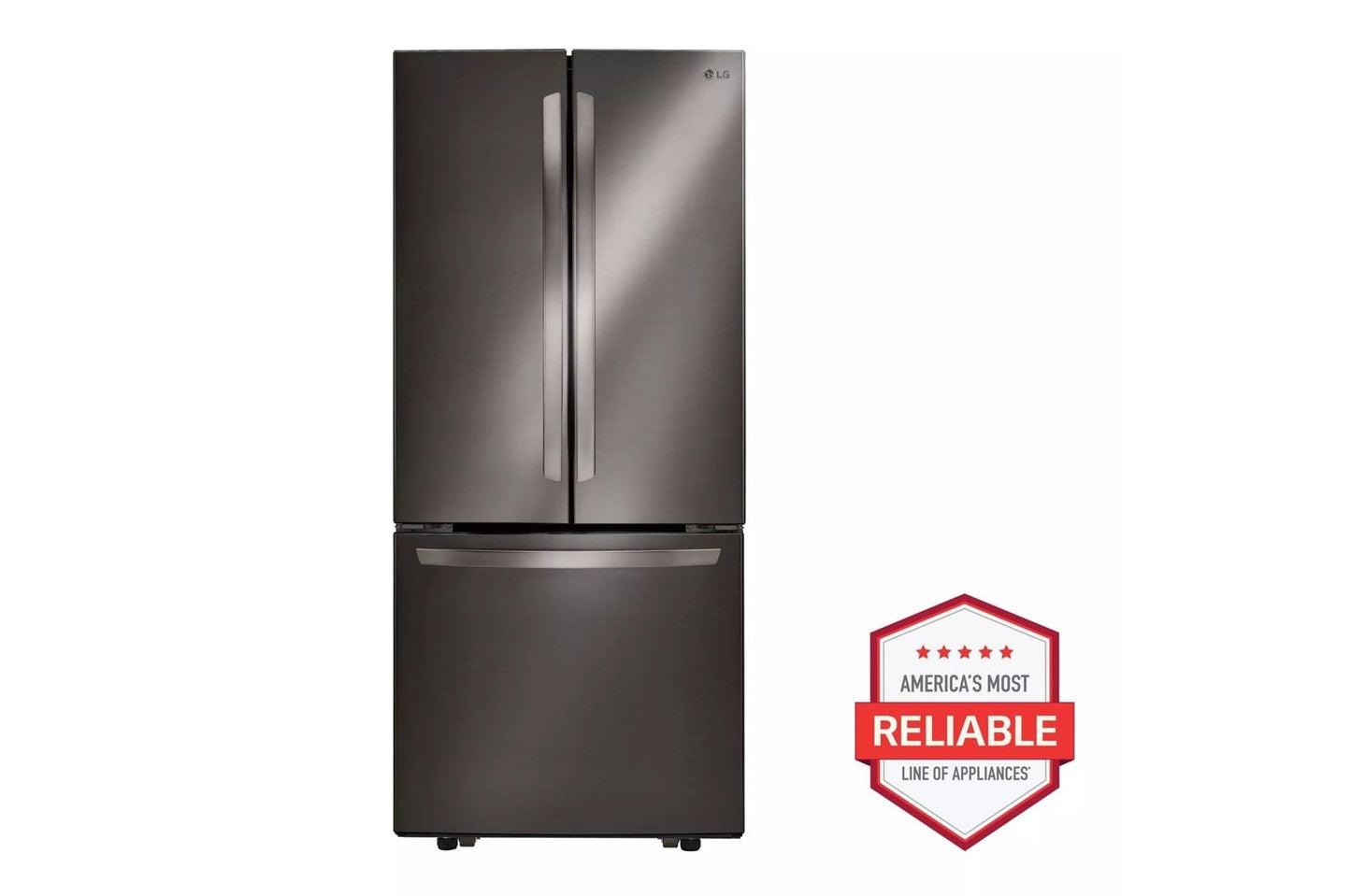 LG LFCS22520D LG Black Stainless Steel Series 21 Cu. Ft. Large Capacity 30"" Wide ...