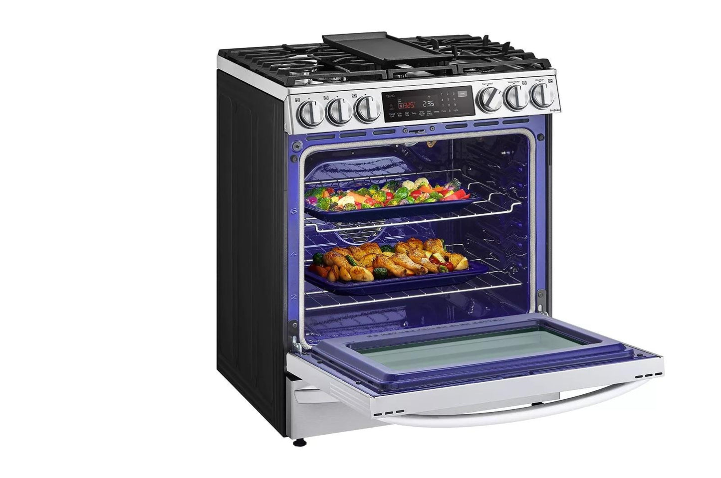 LG LSGL6337F 6.3 Cu Ft. Smart Wi-fi Enabled Probake Convection Instaview G...