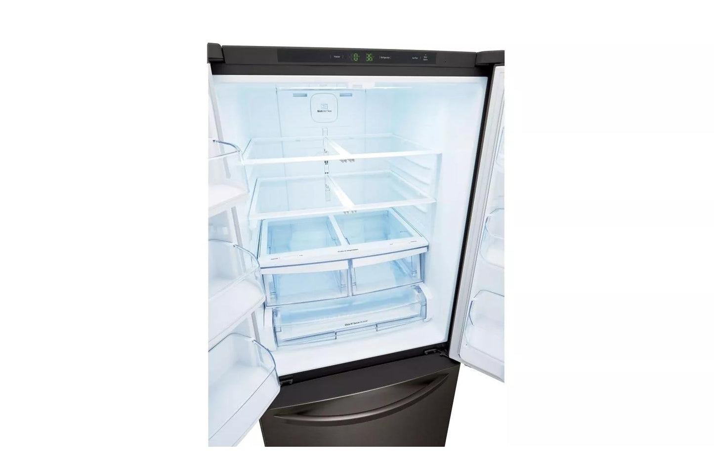 LG LFCS22520D LG Black Stainless Steel Series 21 Cu. Ft. Large Capacity 30"" Wide ...