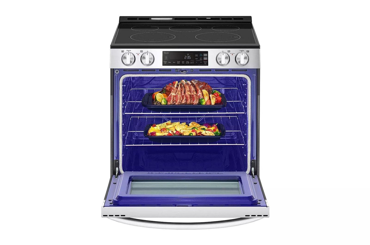 LG LSEL6331F 6.3 Cu Ft. Smart Wi-fi Enabled Electric Slide-in Range With EASYCLE...