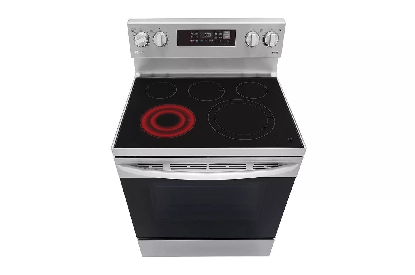 LG LREL6323S 6.3 Cu Ft. Smart Wi-fi Enabled Fan Convection Electric Range With A...