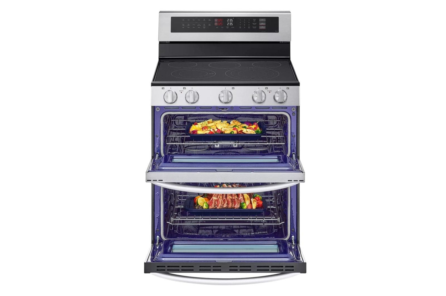 LG LDEL7324SE 7.3 Cu. Ft. Smart Electric Double Oven Freestanding Range With PROB...