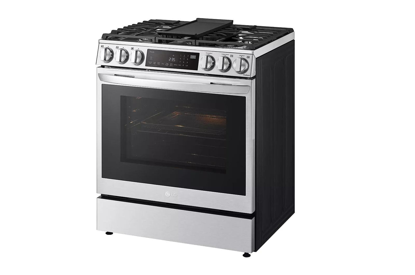 LG LSDL6336F 6.3 Cu. Ft. Smart Wi-fi Enabled Probake Convection Instaview ...