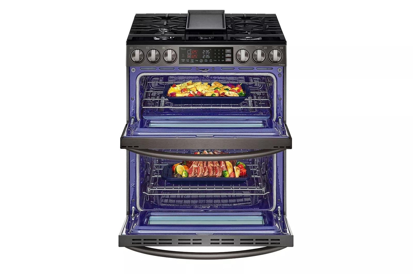 LG LTGL6937D 6.9 Cu. Ft. Smart Instaview Gas Double Oven Slide-in Range With ...