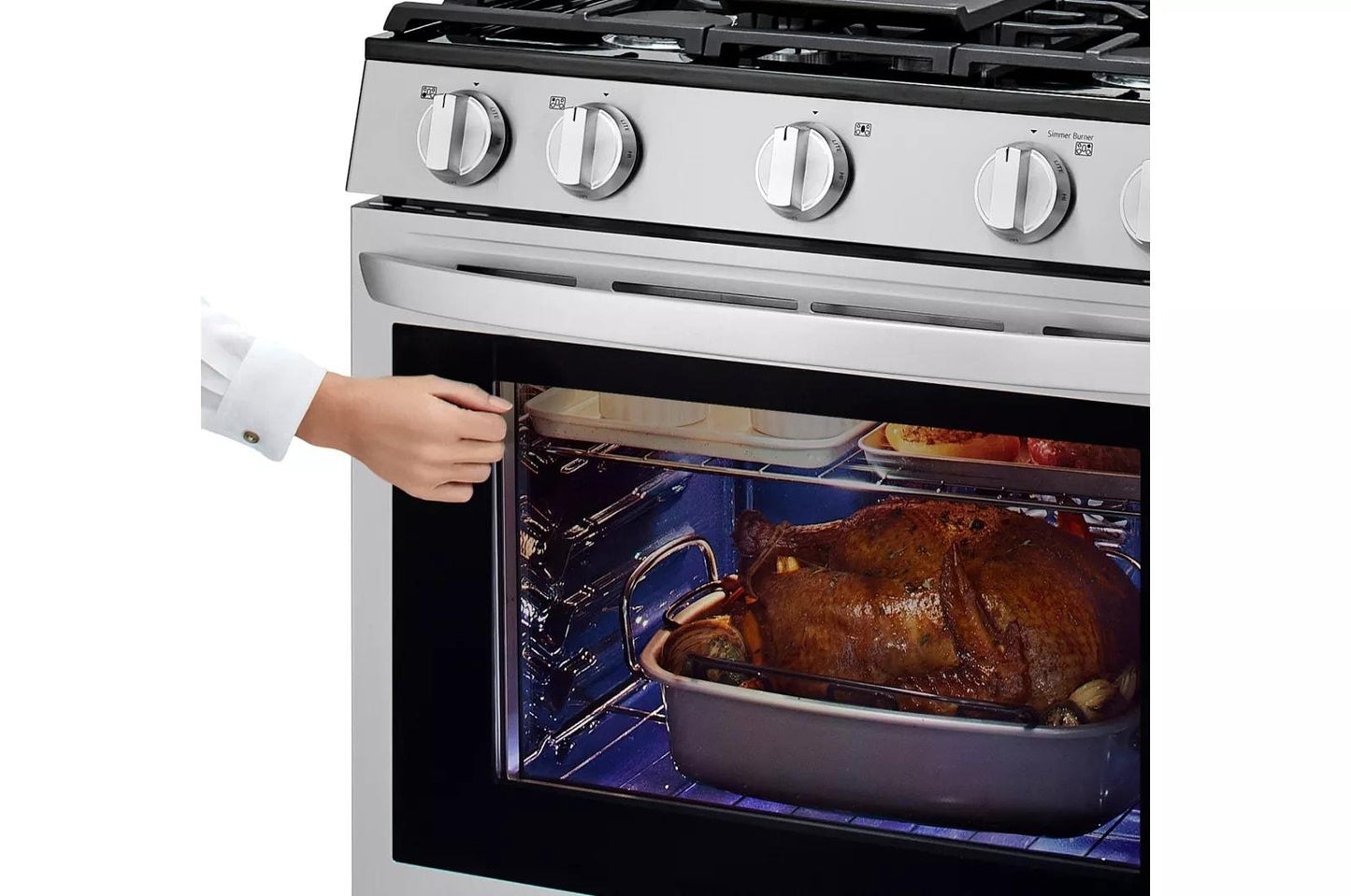 LG LRGL5825F 5.8 Cu Ft. Smart Wi-fi Enabled Gas Single Oven Instaview Range ...