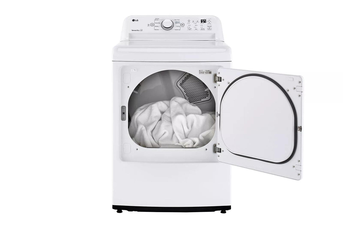 LG DLE7000W 7.3 Cu. Ft. Ultra Large Capacity Top Load Electric Dryer With SENSO...