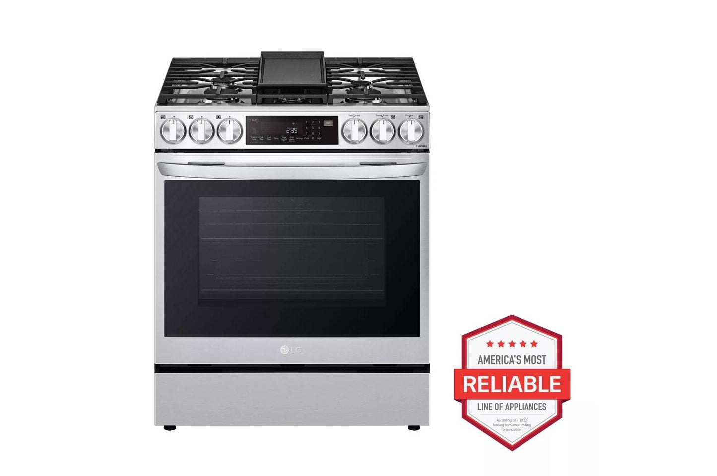 LG LSGL6335F 6.3 Cu Ft. Smart Wi-fi Enabled Probake Convection Instaview G...
