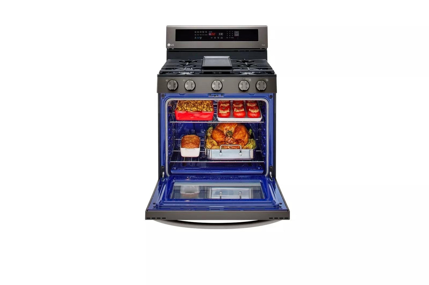 LG LRGL5825D LG 5.8 Cu Ft. Gas Single Thinq Instaview Range With Air Fry