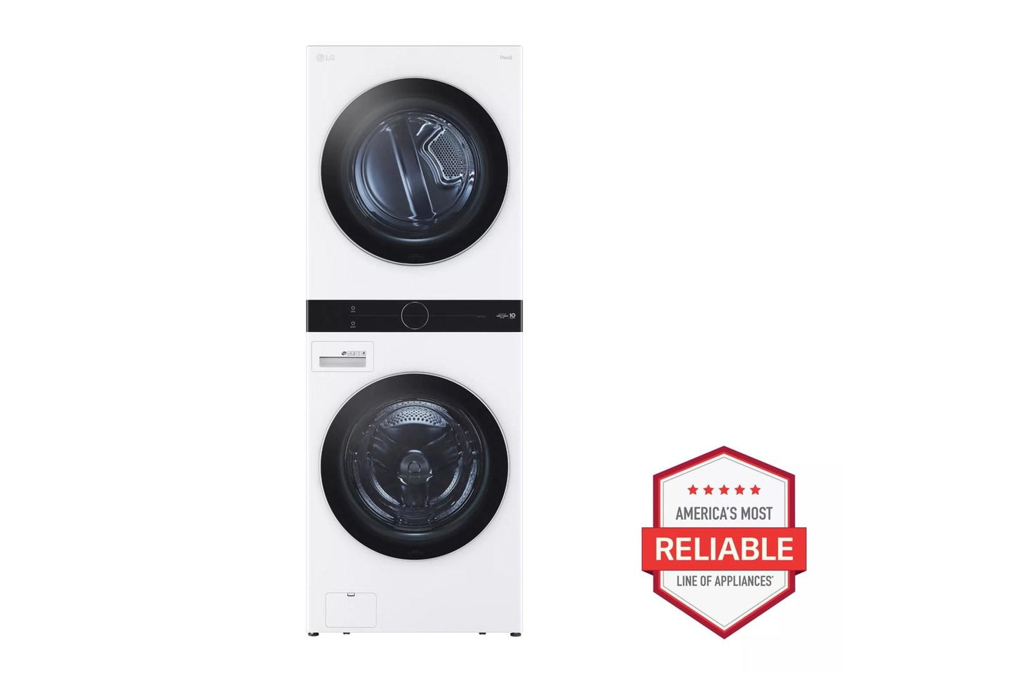 LG WKGX201HWA Single Unit Front Load LG Washtower With Center Control 4.5...