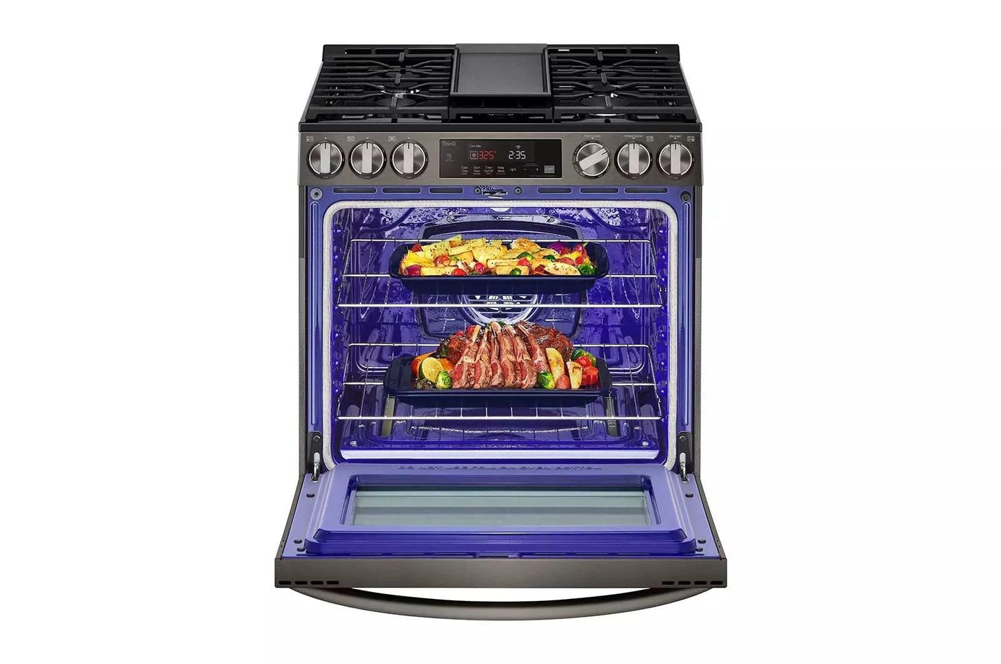 LG LSGL5833D 5.8 Cu Ft. Smart Wi-fi Enabled Fan Convection Gas Slide-in Range WI...
