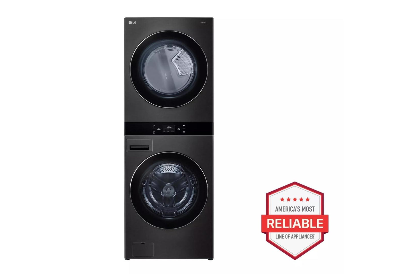 LG WKEX300HBA LG Washtower Smart Front Load 5.0 Cu. Ft. Washer and 7.4 Cu. FT...