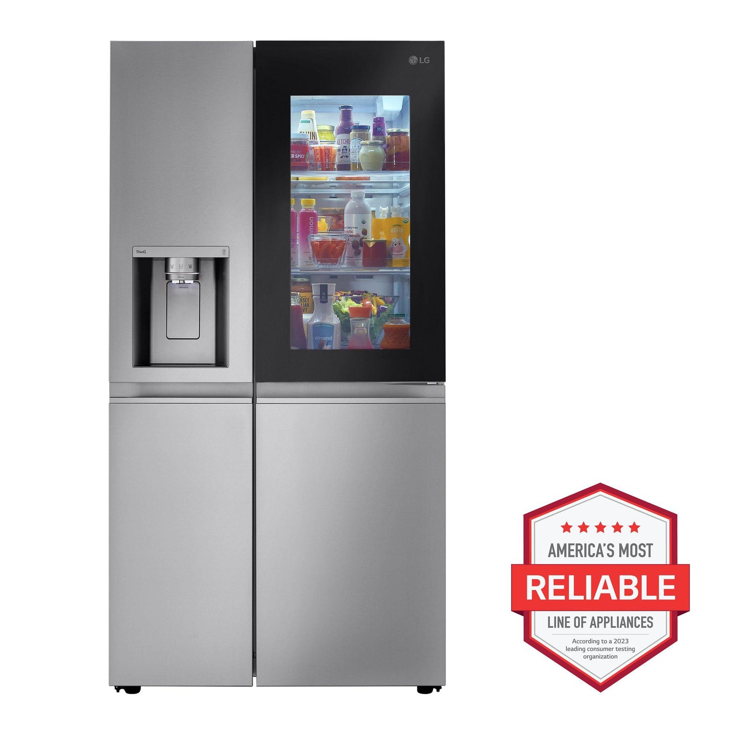 LG LRSOS2706S LG 27 Cu. Ft. Side-by-side Instaview Refrigerator