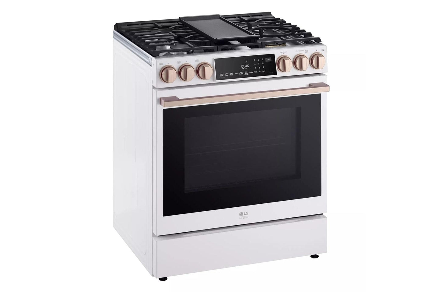 LG LSGS6338N LG Studio 6.3 Cu. Ft. Instaview Gas Slide-in Range With Probake ...