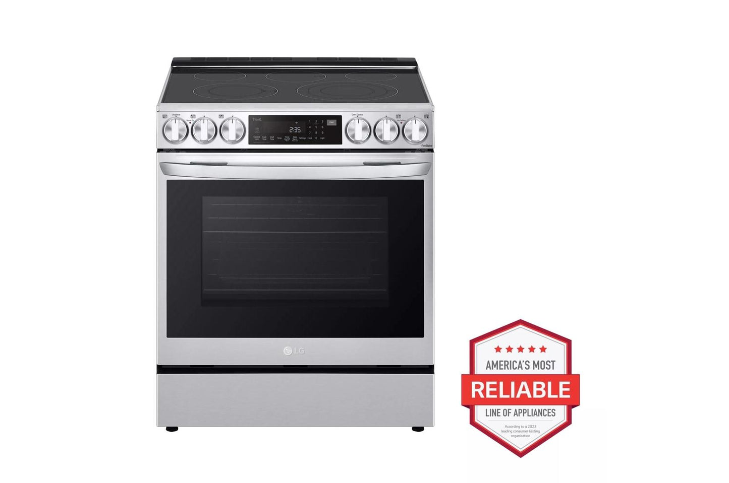 LG LSEL6335FE 6.3 Cu Ft. Smart Wi-fi Enabled Probake Convection Instaview E...
