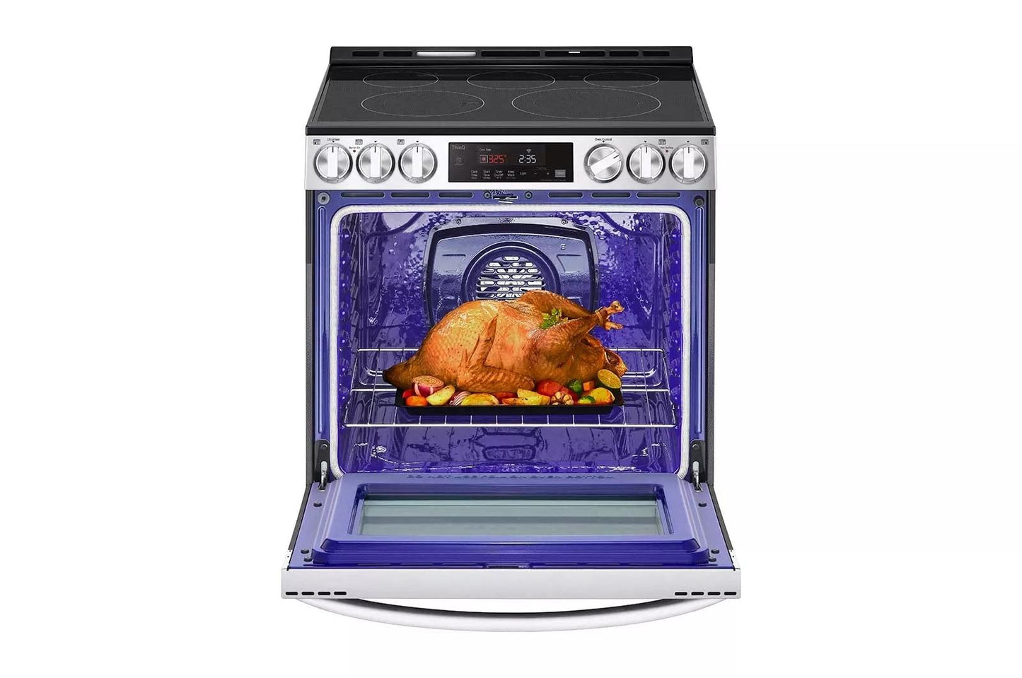 LG LSEL6333F 6.3 Cu Ft. Smart Wi-fi Enabled Fan Convection Electric Slide-in RAN...