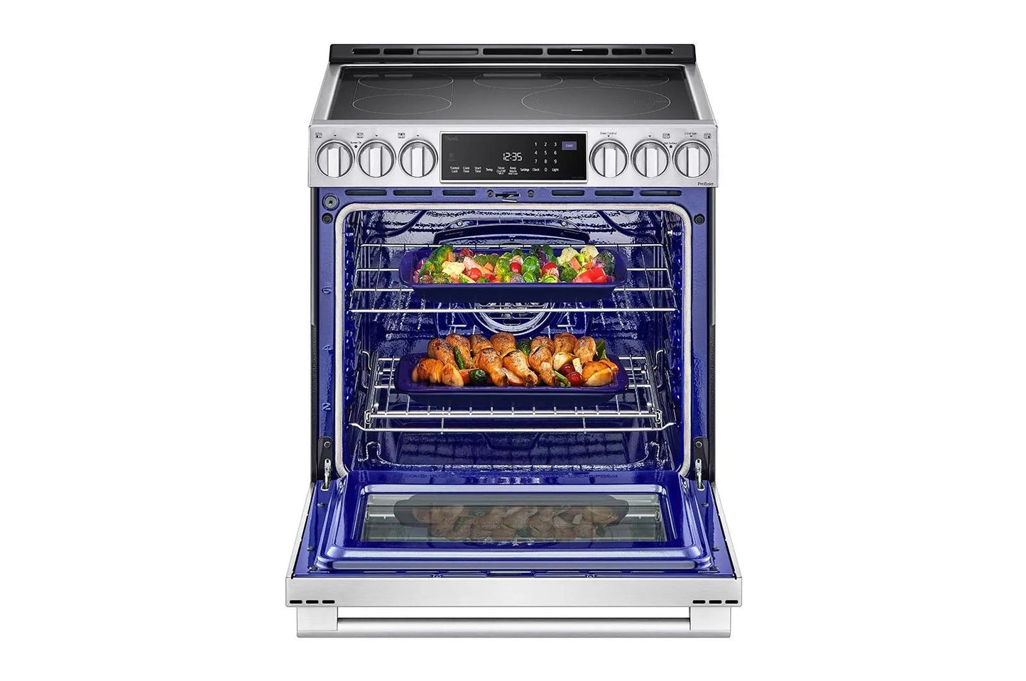 LG LSES6338F LG Studio 6.3 Cu. Ft. Instaview Electric Slide-in Range With PRO...