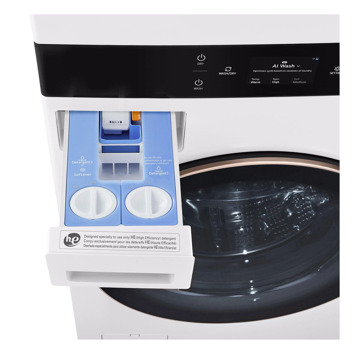 LG SWWE50W4 LG Studio Washtower Smart Front Load 5.0 Cu. Ft. Washer and 7.4...