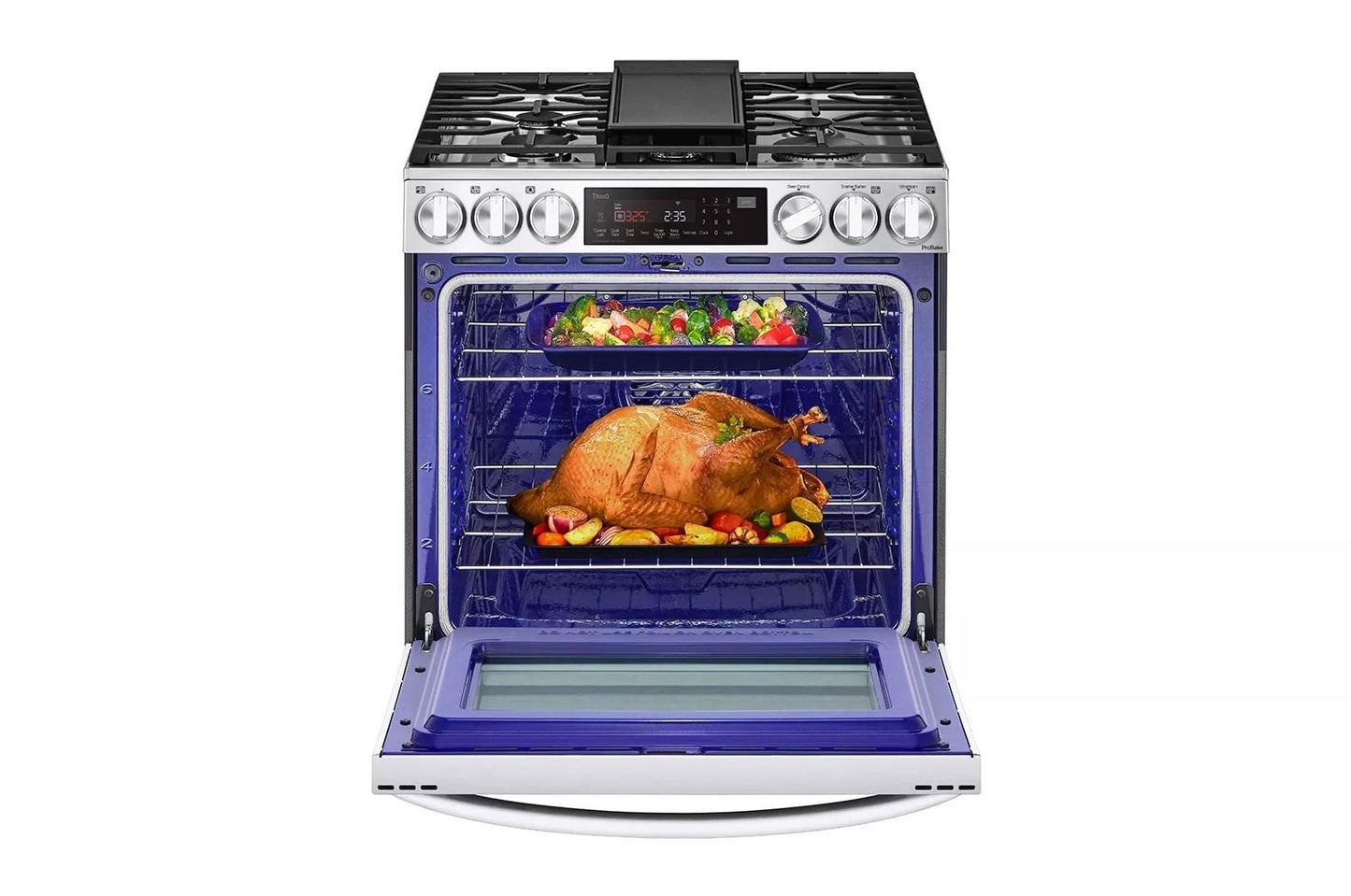 LG LSDL6336F 6.3 Cu. Ft. Smart Wi-fi Enabled Probake Convection Instaview ...
