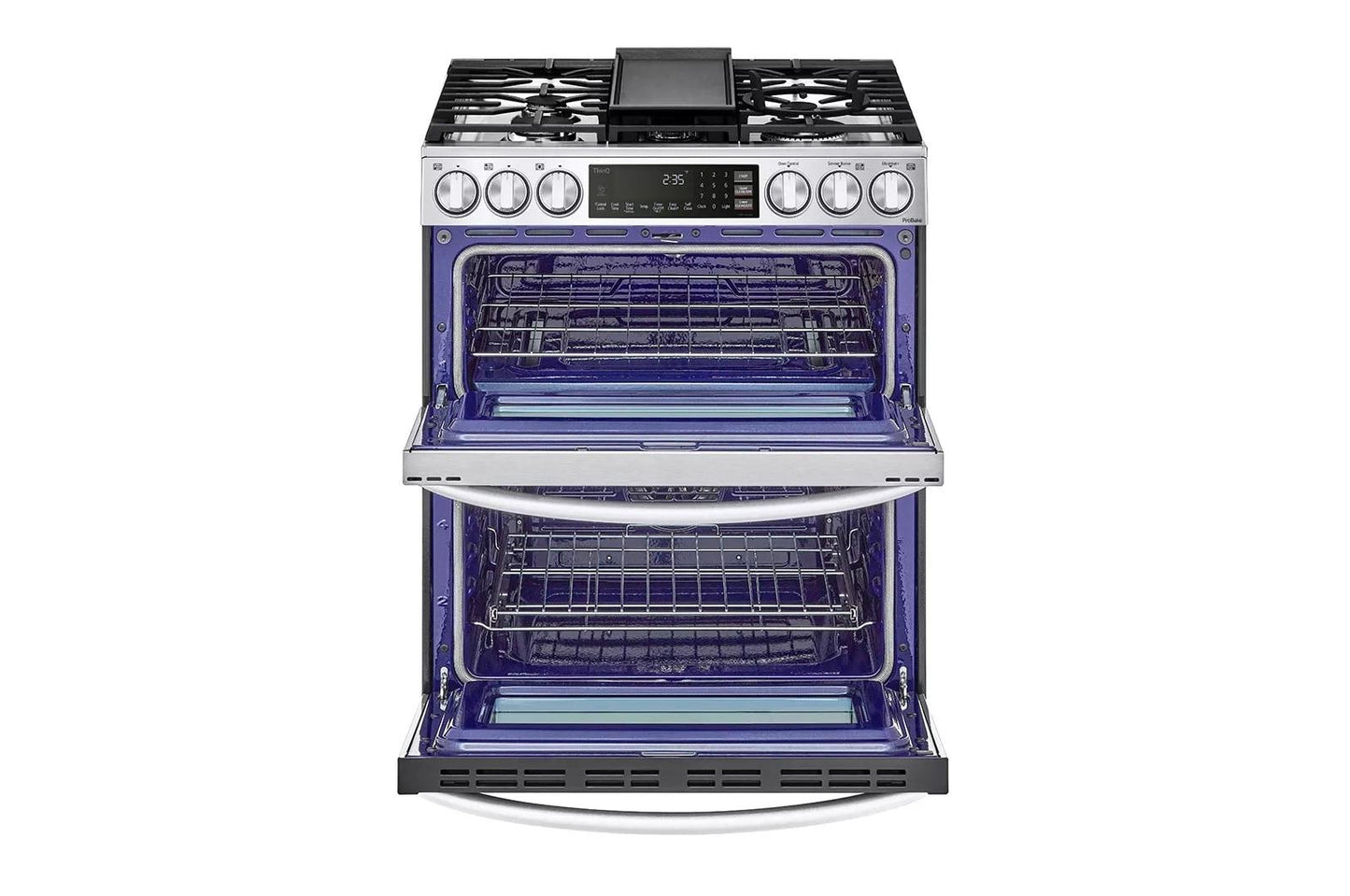 LG LTGL6937F 6.9 Cu. Ft. Smart Instaview Gas Double Oven Slide-in Range With ...