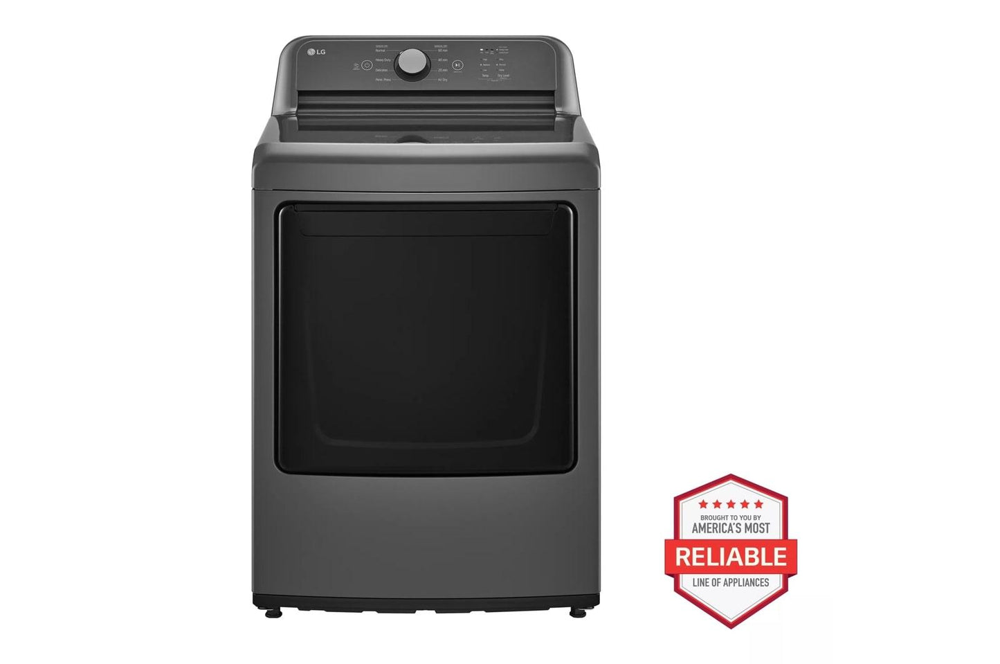 LG DLE6100M 7.3 Cu. Ft. Ultra Large Capacity Rear Control Electric Dryer With S...