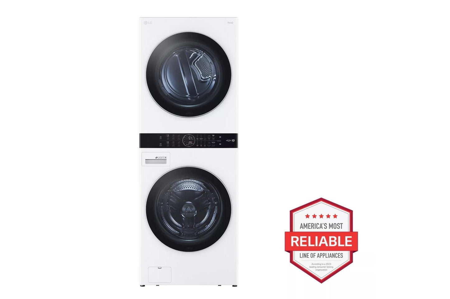 LG WKEX200HWA Single Unit Front Load LG Washtower With Center Control 4.5...