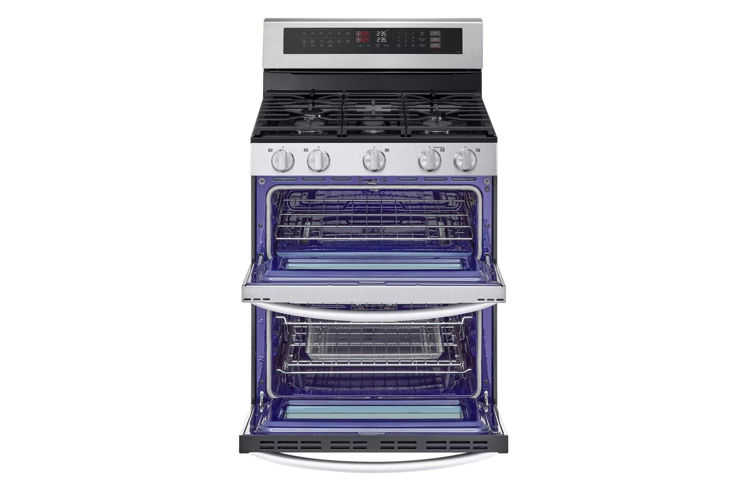 LG LDGL6924S 6.9 Cu. Ft. Smart Gas Double Oven Freestanding Range With Probake C...
