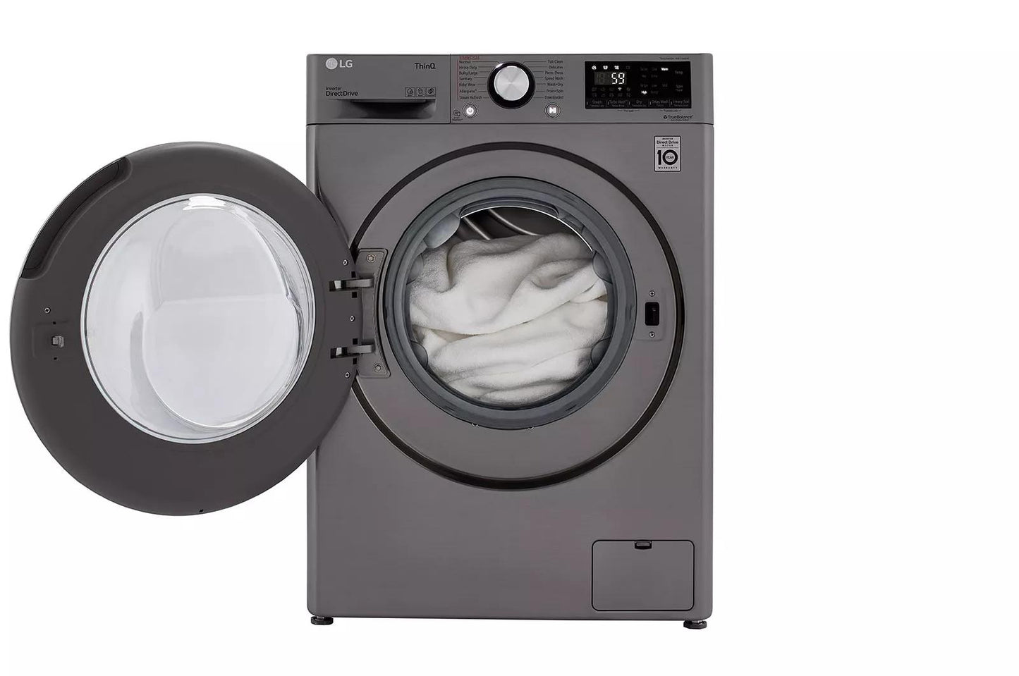 LG WM3555HVA 2.4 CU.FT. Smart Wi-fi Enabled Compact Front Load All-in-one WASHER...