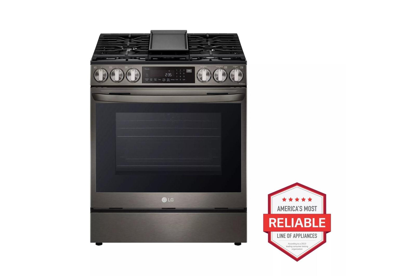 LG LSGL6335D 6.3 Cu Ft. Smart Wi-fi Enabled Probake Convection Instaview G...
