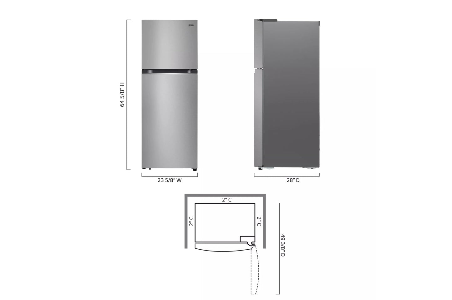 LG LT11C2000V LG 11 CU.FT. Top Mount Refrigerator