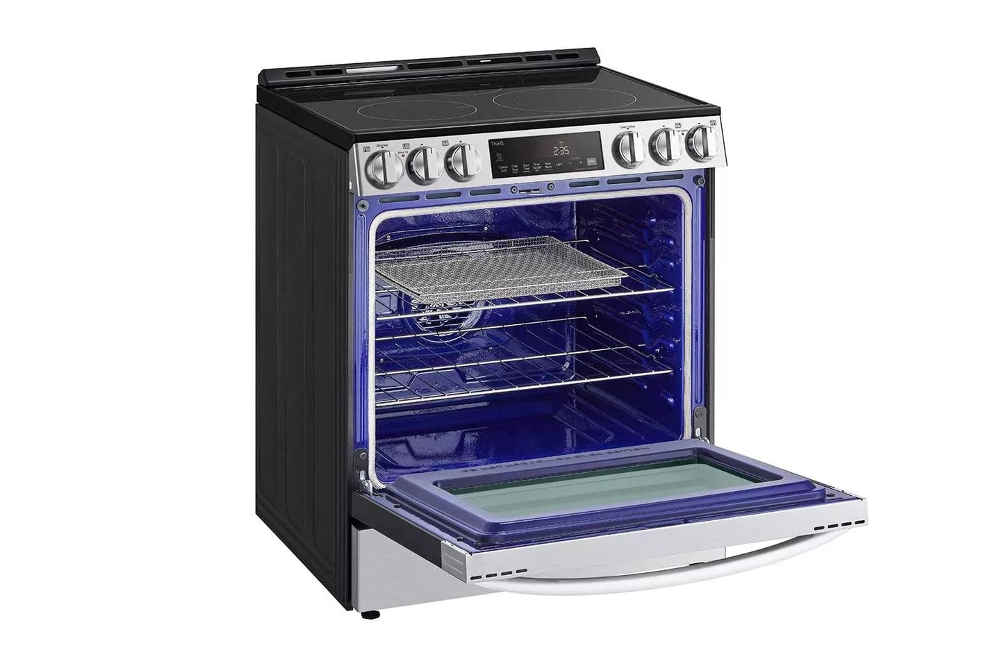 LG LSEL6333F 6.3 Cu Ft. Smart Wi-fi Enabled Fan Convection Electric Slide-in RAN...