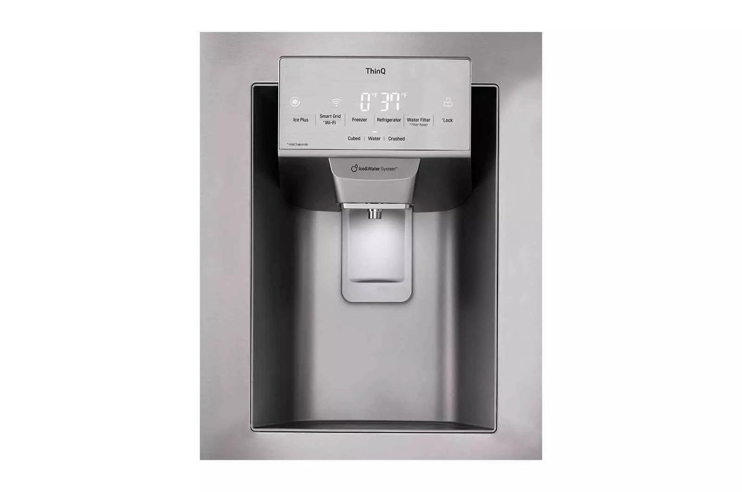 LG LRFS28XBS 28 CU.FT 3 Door French Door, Standard Depth, Ice and Water With SIN...