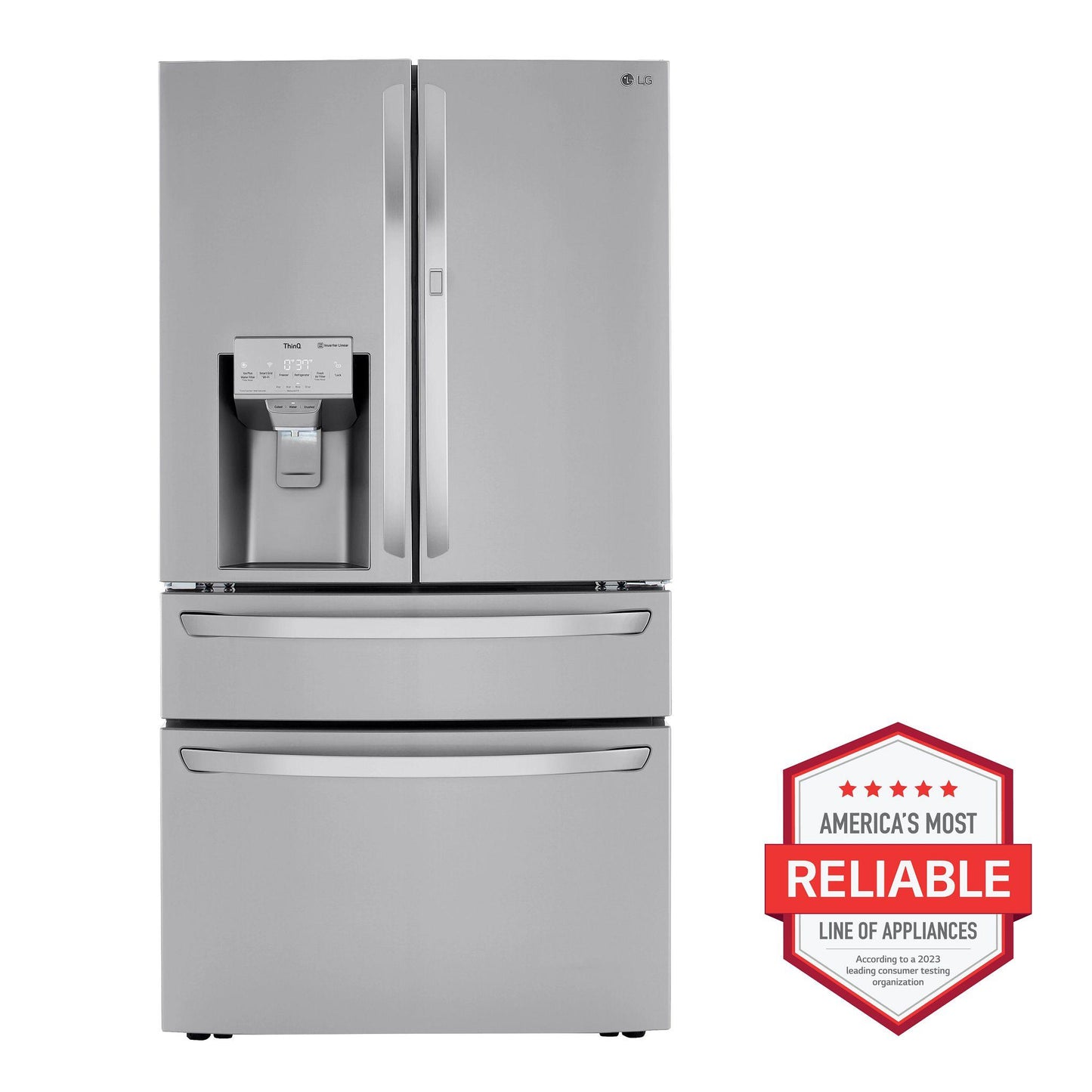 LG LRMDS3006S 30 Cu. Ft. Smart Wi-fi Enabled Refrigerator With Craft Ice Maker