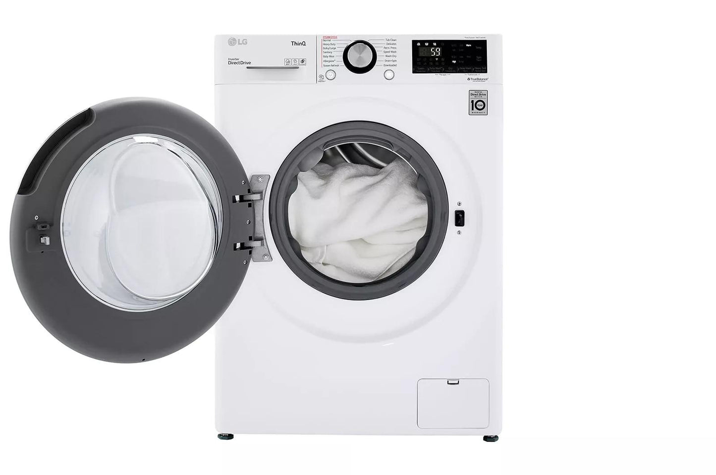 LG WM3555HWA 2.4 CU.FT. Smart Wi-fi Enabled Compact Front Load All-in-one WASHER...