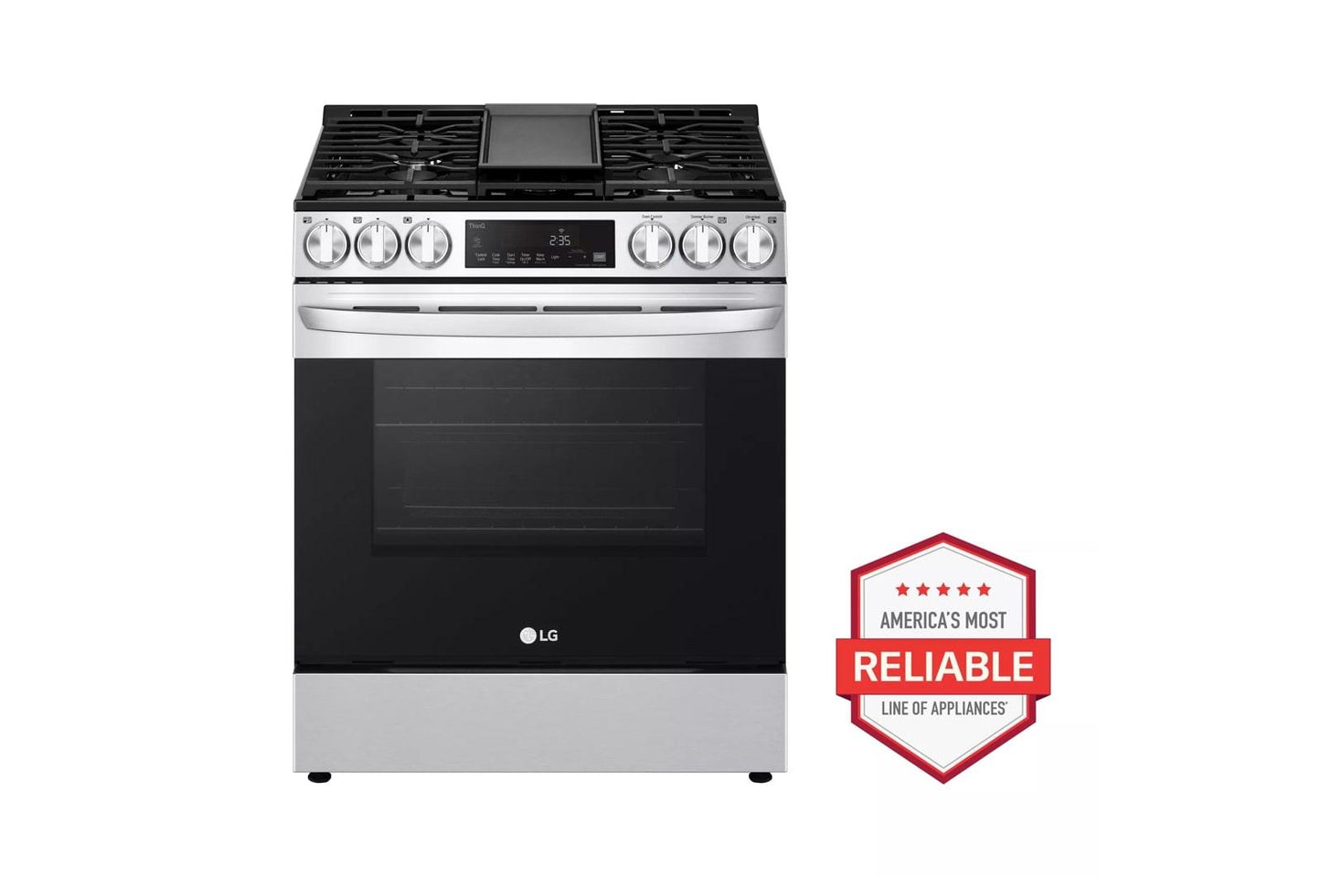 LG LSGL5833F 5.8 Cu Ft. Smart Wi-fi Enabled Fan Convection Gas Slide-in Range WI...