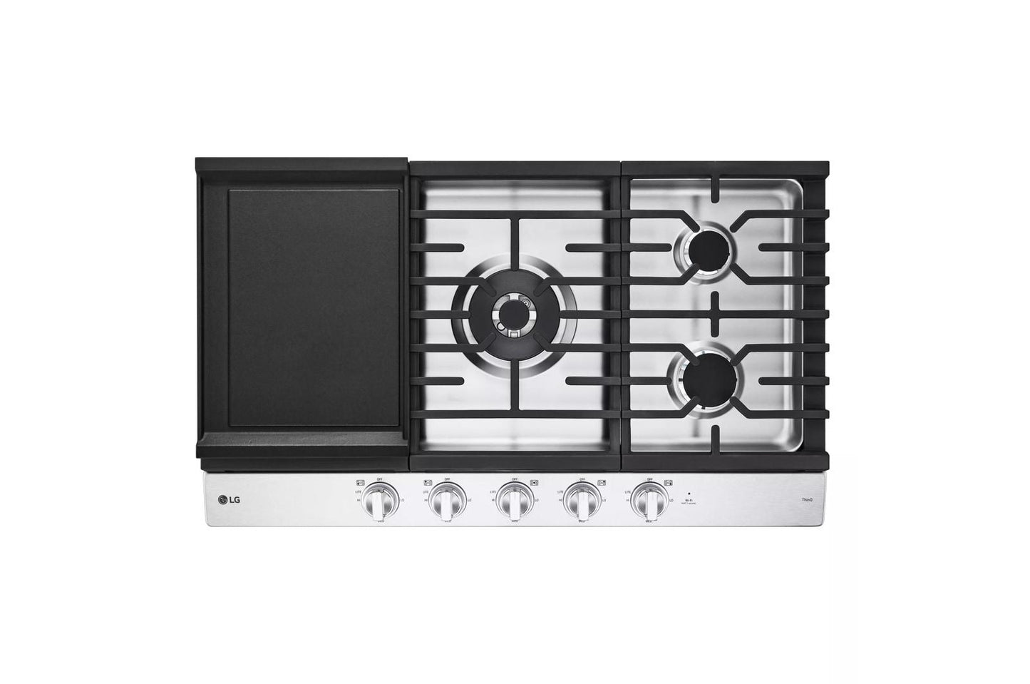LG CBGJ3627S 36"" Smart Gas Cooktop With Ultraheat 22k BTU Dual Burner and LE...