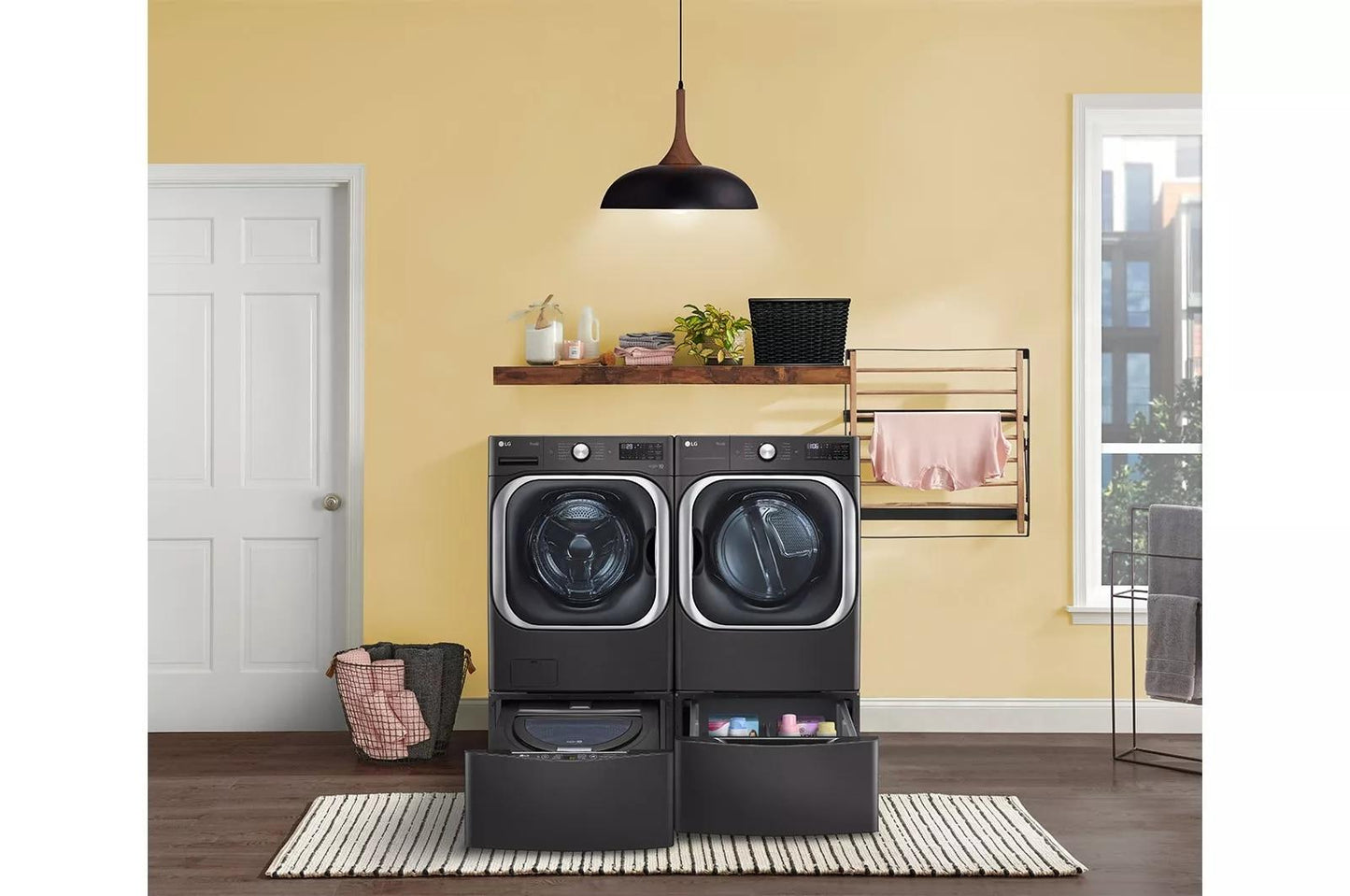 LG WDP5B LG Laundry Pedestal - Black Steel