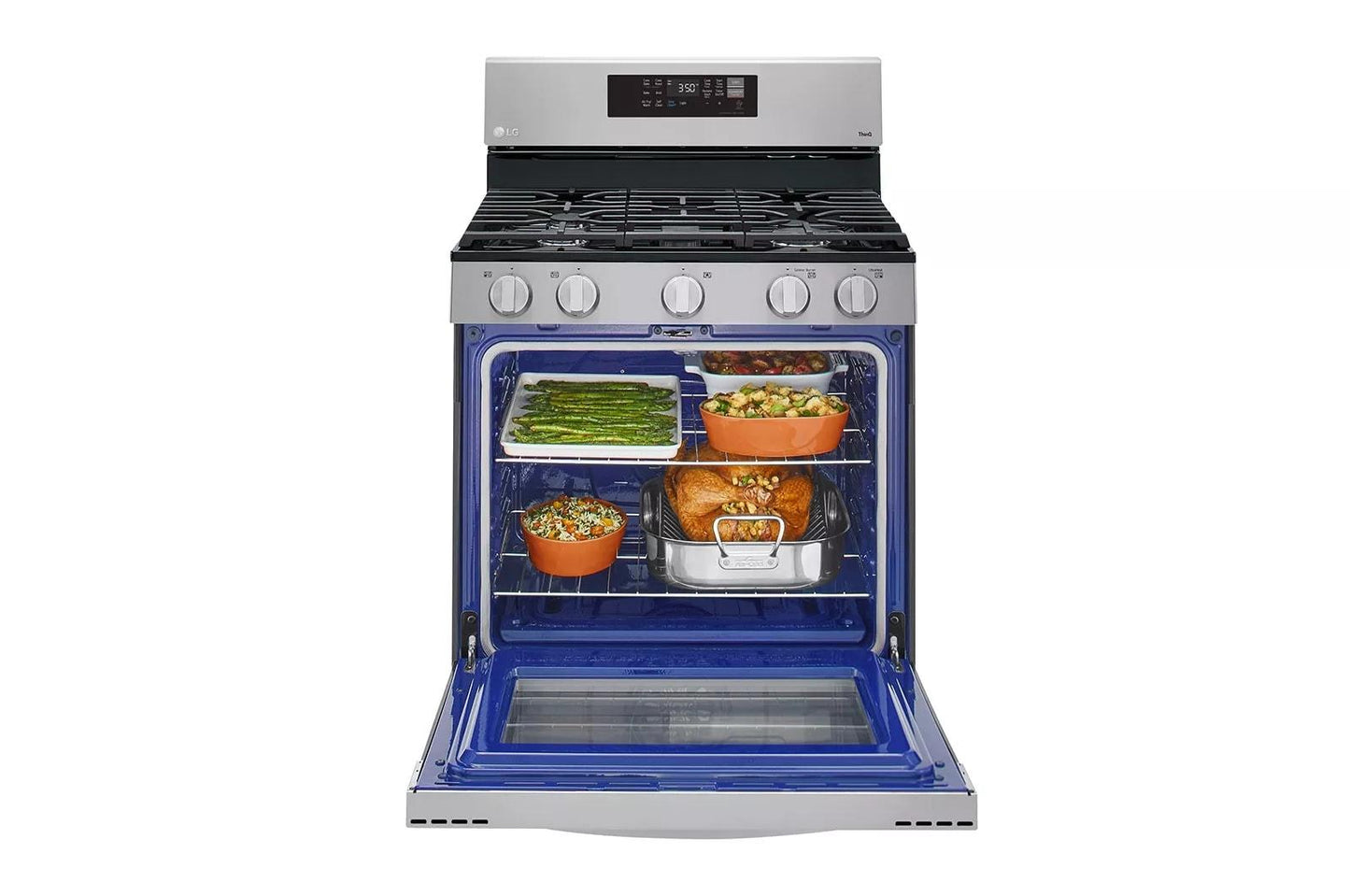 LG LRGL5823S 5.8 Cu Ft. Smart Wi-fi Enabled Fan Convection Gas Range With Air FR...