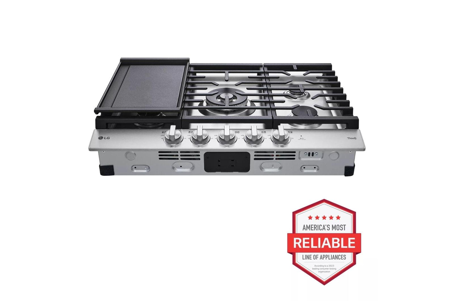 LG CBGJ3027S 30"" Smart Gas Cooktop With Ultraheat 22k BTU Dual Burner and LE...
