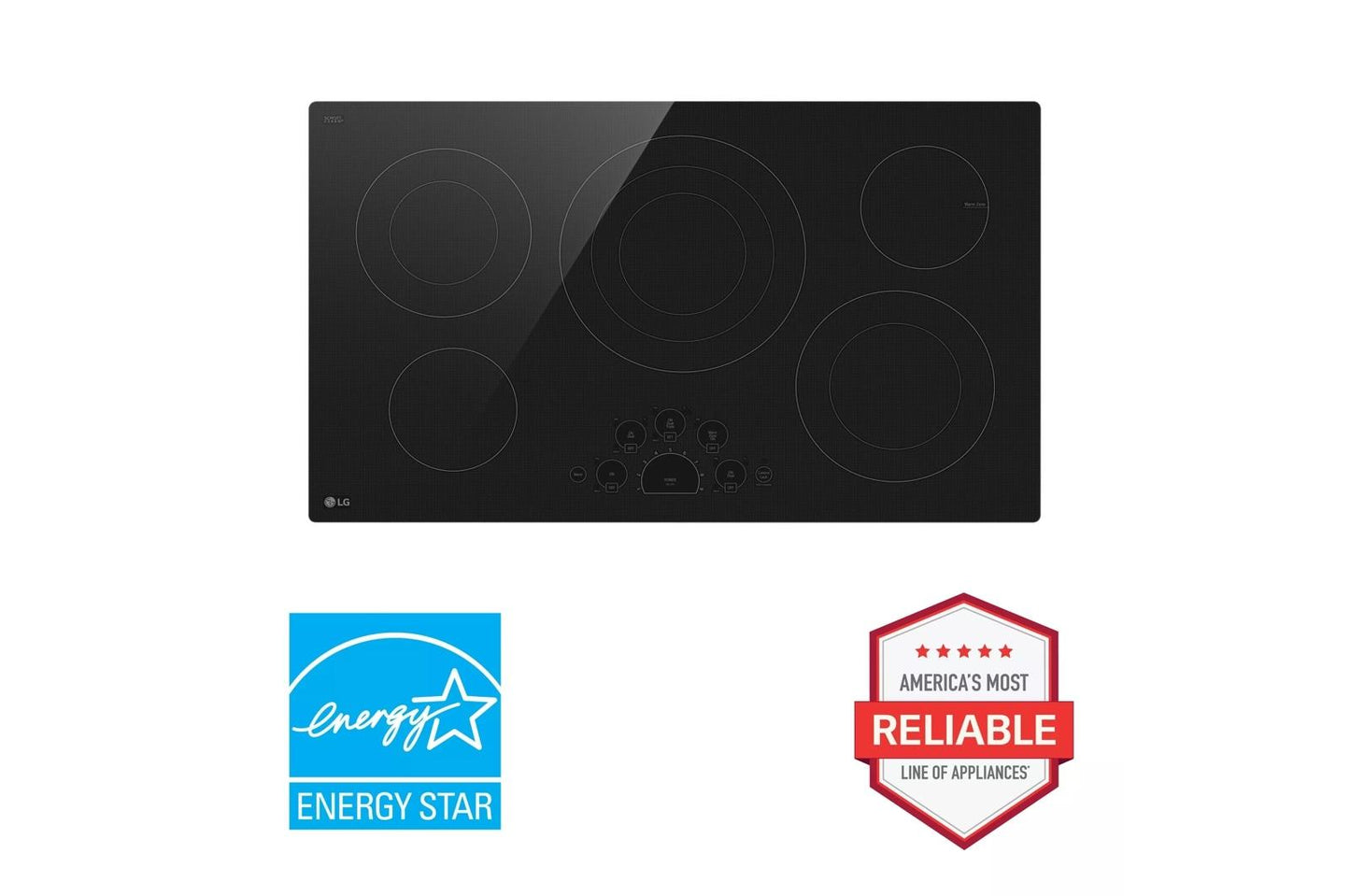 LG LCE3610SBE LG 36"" Electric Cooktop With Ultraheat 3.0KW Element