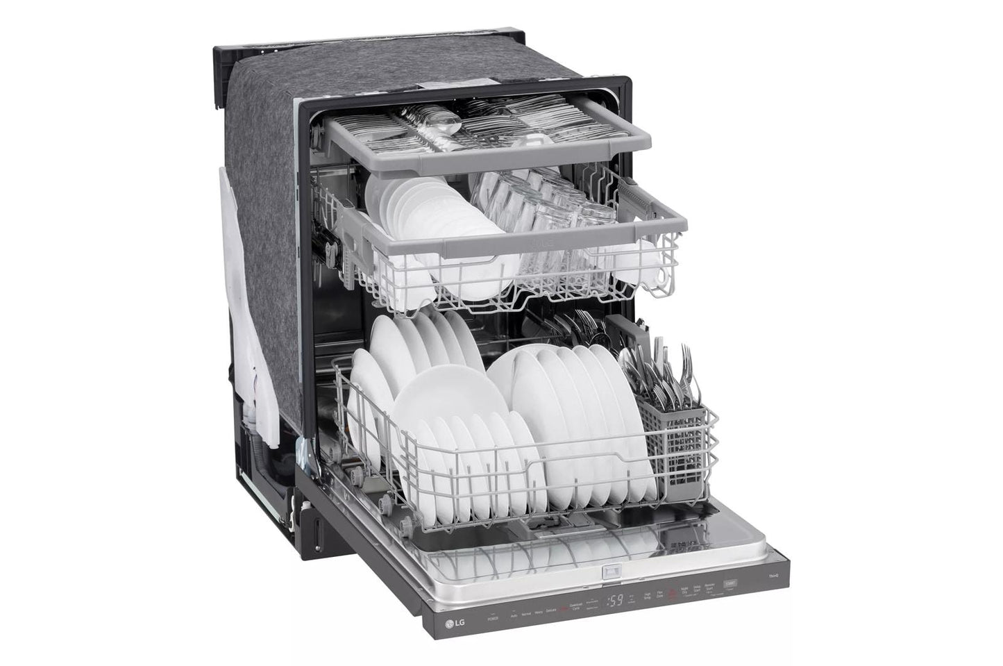 LG LDPH5554D Smart Top-control Dishwasher With 1-hour Wash & Dry, Quadwash PR...