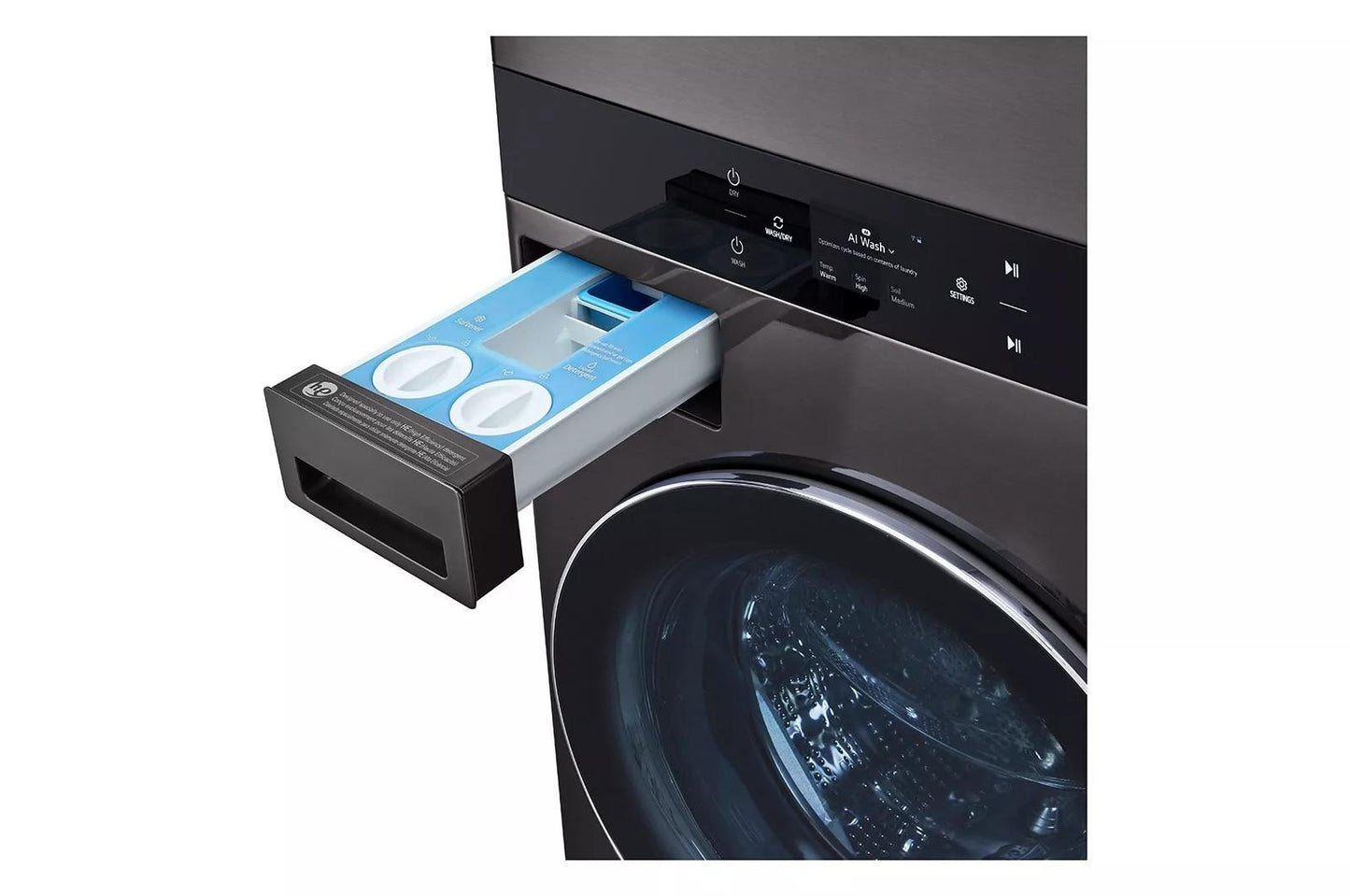 LG WKEX300HBA LG Washtower Smart Front Load 5.0 Cu. Ft. Washer and 7.4 Cu. FT...