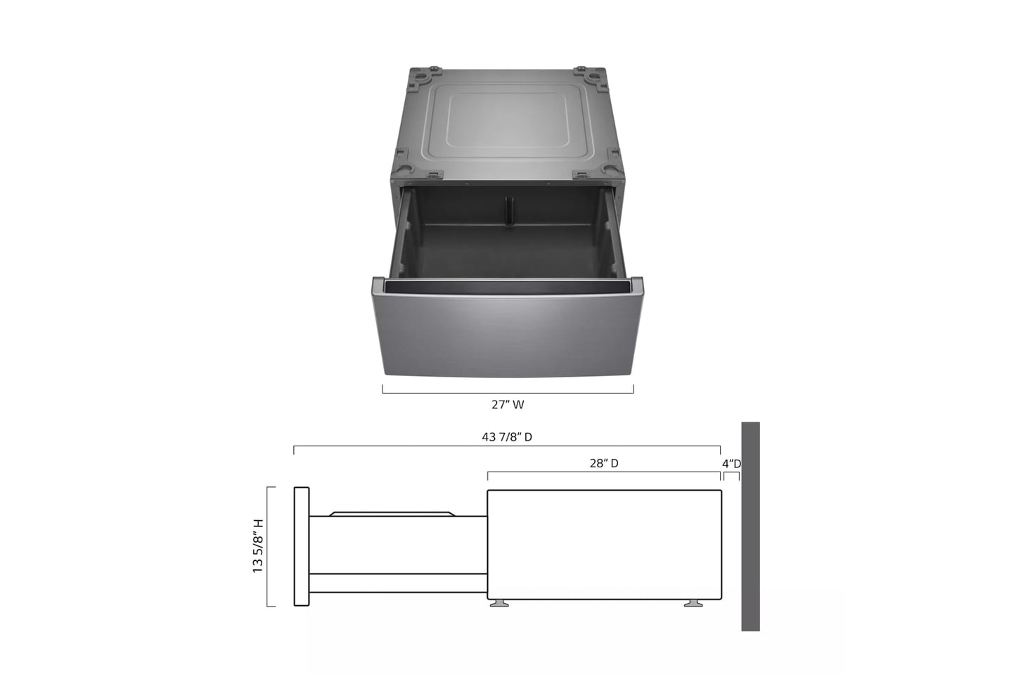 LG WDP6V LG 27'' Pedestal Storage Drawer
