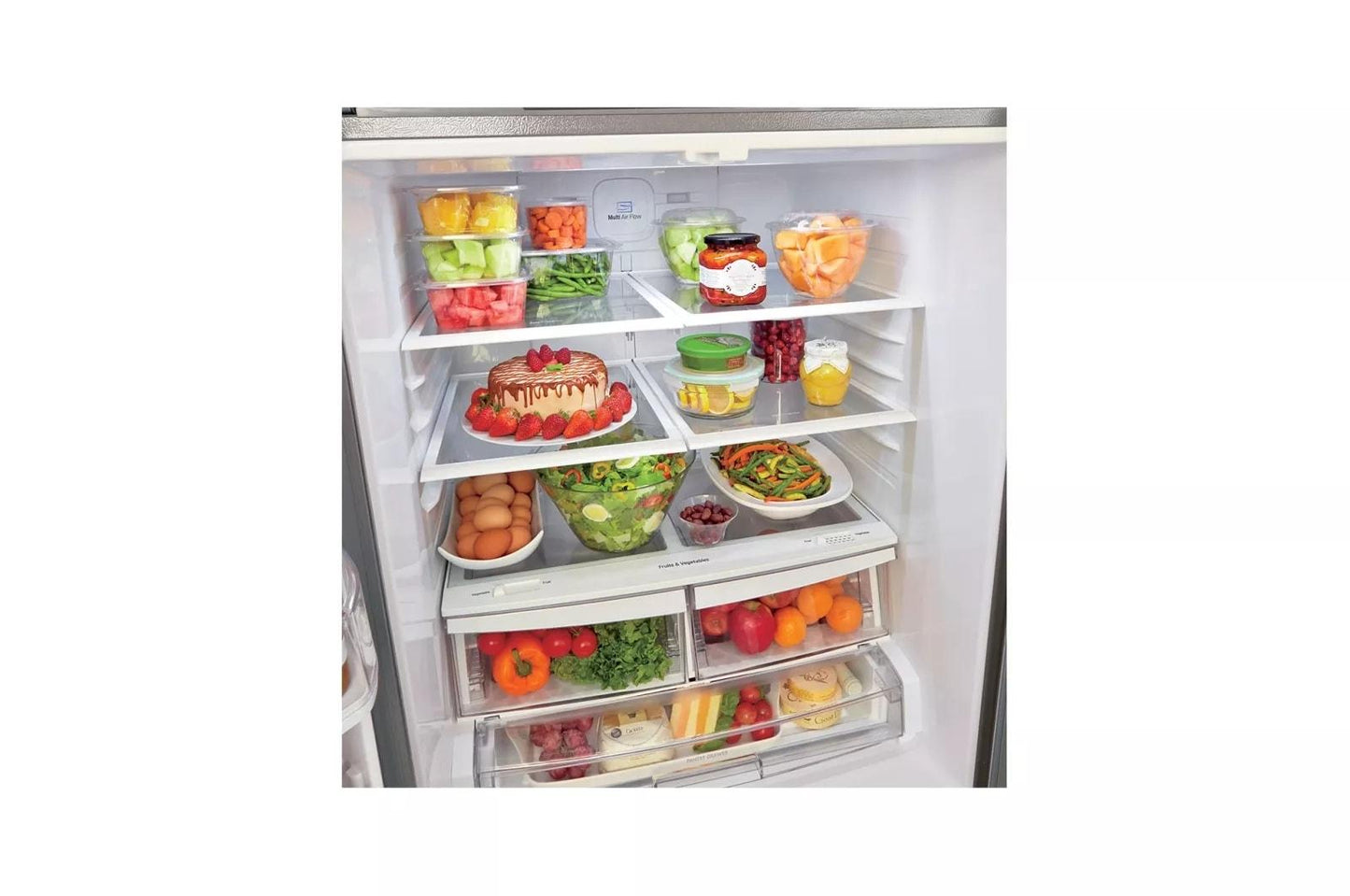 LG LFCS22520S LG 30"" Wide, Large Capacity 3- Door French Door Refrigerator