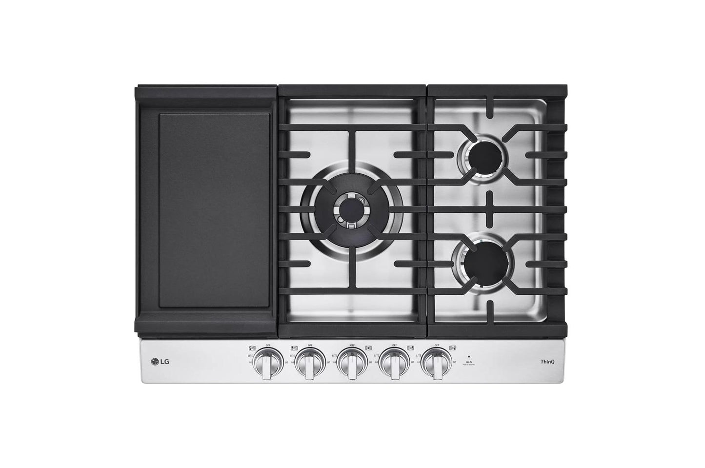 LG CBGJ3027S 30"" Smart Gas Cooktop With Ultraheat 22k BTU Dual Burner and LE...
