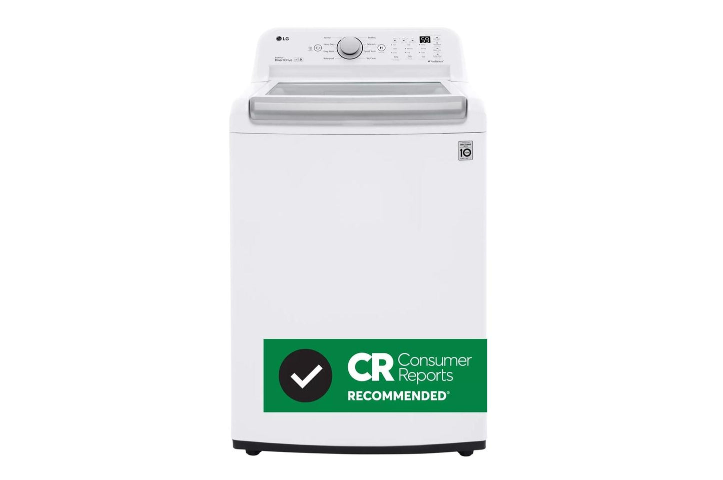 LG WT7150CW 5.0 Cu. Ft. MEGA Capacity Top Load Washer With Turbodrum TECHNO...
