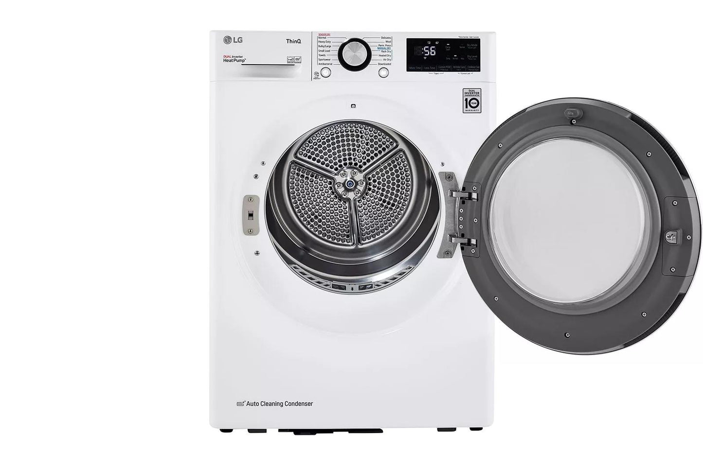 LG DLHC1455W 4.2 CU.FT. Smart Wi-fi Enabled Compact Front Load Dryer With Dual I...