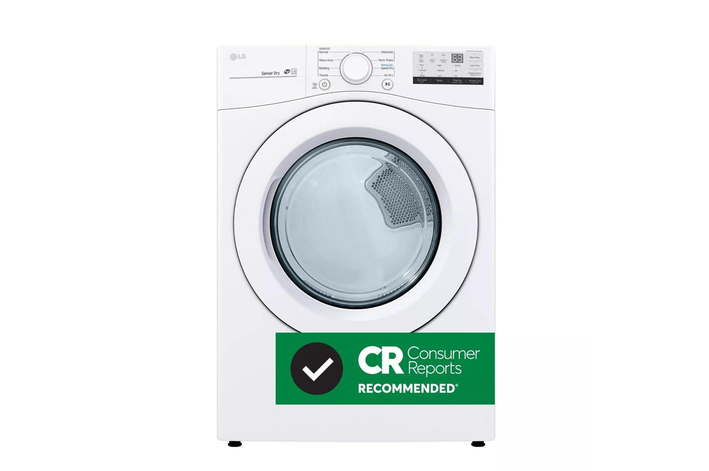 LG DLE3400W LG 7.4 Cu. Ft. Ultra Large Capacity Electric Dryer