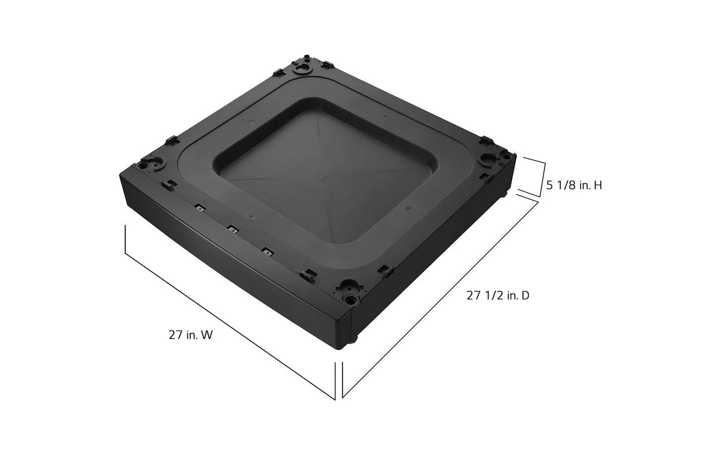 LG WDPS2B LG Ada Compliant Laundry Pedestal Riser - Black Steel