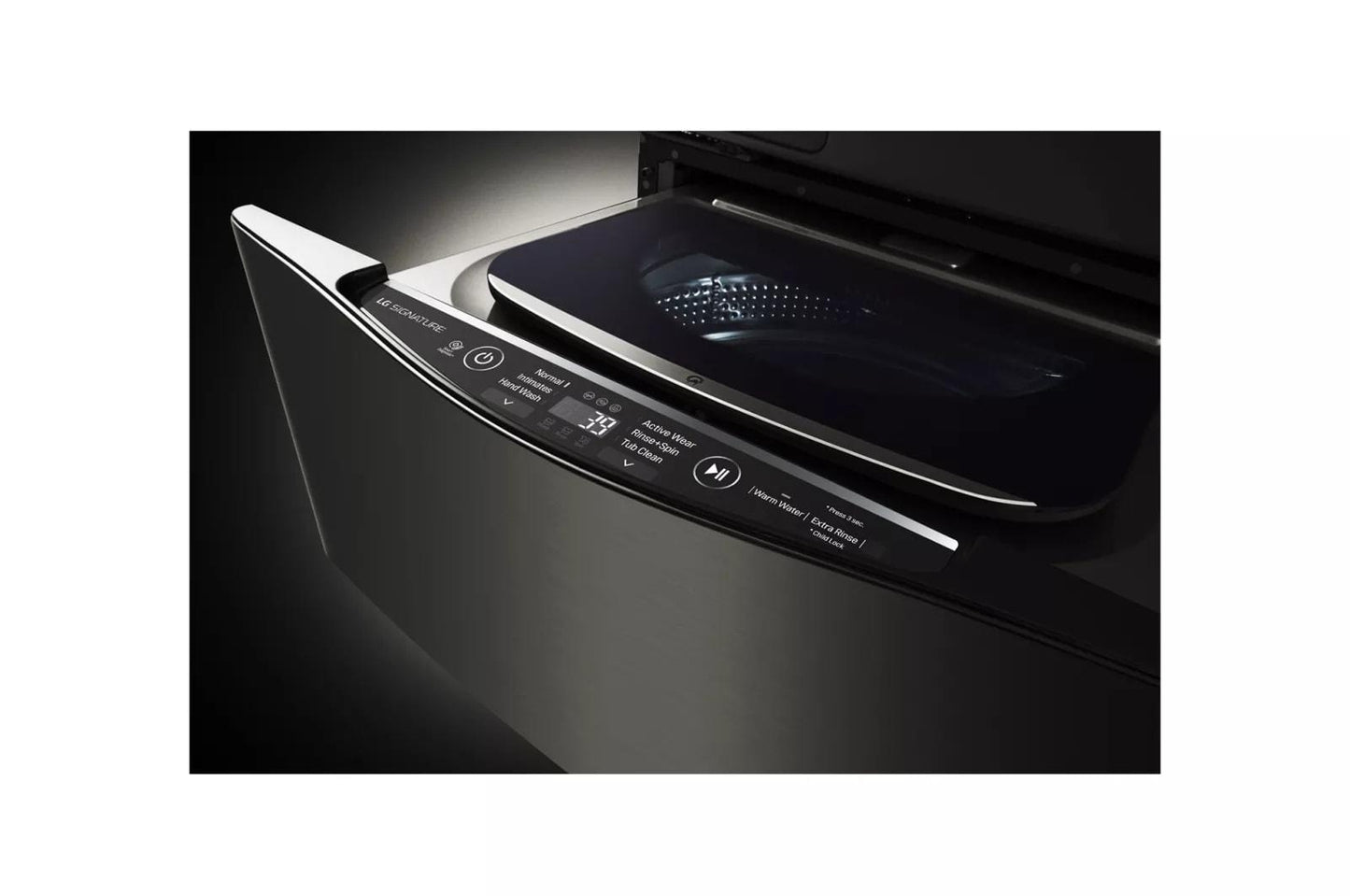 LG WD205CK LG Signature: 1.0 Cu. Ft. LG Sidekick Pedestal Washer, LG Twinwash ...