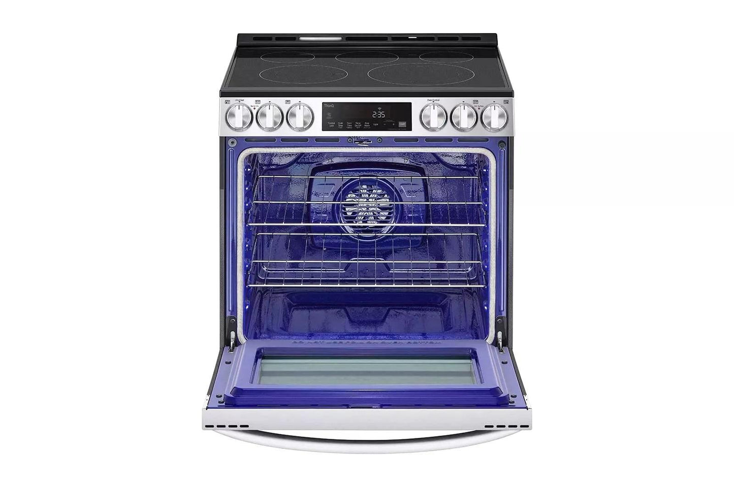 LG LSEL6333F 6.3 Cu Ft. Smart Wi-fi Enabled Fan Convection Electric Slide-in RAN...